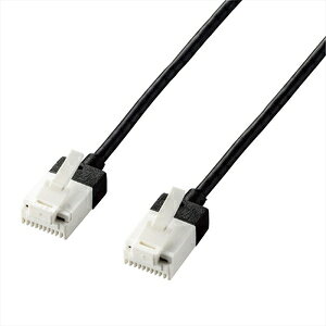 エレコム LANケーブル CAT6A スーパースリム 爪折れ防止 3.0m（ブラック） LD-GPASST/BK30