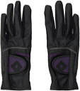 OG7321-02BK17 オノフ レディース ゴルフグローブ 両手用（ブラック/パープル・17cm） ONOFF Glove OG7321 その1