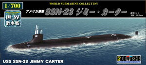 【返品種別B】□「返品種別」について詳しくはこちら□2021年06月 発売※画像はイメージです。実際の商品とは異なる場合がございます。【商品紹介】童友社 1/700 世界の潜水艦 No.4 アメリカ海軍 SSN-23 ジミー・カーターです。アメリカの原子力潜水艦でシーウルフ級の3番艦です。2005年に竣工しました。シーウルフより全長が30m延長されています。水中運動性能、静粛性、攻撃力などはトップレベルとなっています。【商品仕様】1/700スケール未塗装組立キット完成時サイズ：全長197.3mm模型＞プラモデル・メーカー別＞国内メーカー1＞童友社＞その他