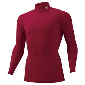 32MA115063M ミズノ メンズ バイオギアシャツ ハイネック長袖（エンジ・サイズ：M） mizuno