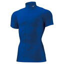 32MA1151252XL ミズノ メンズ バイオギアシャツ ハイネック半袖(サーフブルー・サイズ:2XL) mizuno(4)
