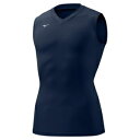 32MA115314XL ミズノ メンズ バイオギアシャツ Vネックノースリーブ(ドレスネイビー・サイズ:XL) mizuno