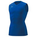 32MA115325XL ミズノ メンズ バイオギアシャツ Vネックノースリーブ(サーフブルー・サイズ:XL) mizuno