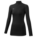 32MA135009XL ミズノ レディース バイオギアシャツ ハイネック長袖(ブラック・サイズ:XL) mizuno