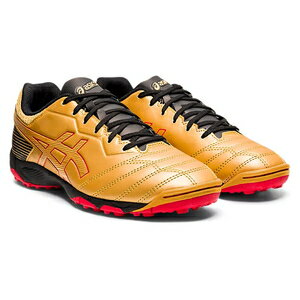 1104A015-201-23.5 アシックス キッズ サッカーシューズ(PURE GOLD/CLASSIC RED・サイズ:23.5cm) asics DS LIGHT Jr GS TF