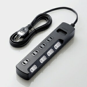 楽天Joshin web 家電とPCの大型専門店AVT-K6A-2425BK エレコム TV用ほこり防止シャッター付雷ガードタップ（4個口・2.5m）ブラック ELECOM [AVTK6A2425BK]