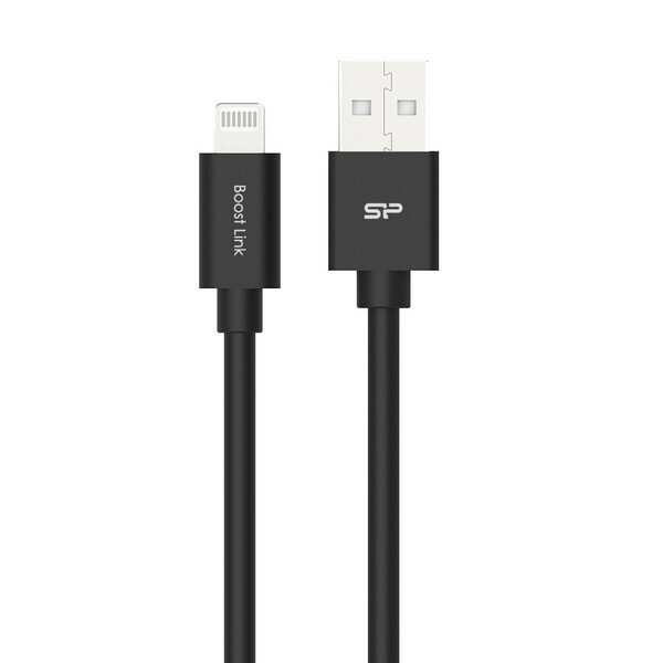 SiliconPower（シリコンパワー） USB A to Lightningケーブル 2.4A 1.0m（ブラック） Boost Link PVC LK15AL SP1M0ASYLK15AL1K