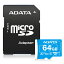 ADTAG-64G ADATA microSDXC꡼ 64GB Class10 UHS-I(U3) V30 A2GoPro ưǧѤ MAX Performance