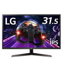 LG 31.5型 IPS フルHD ワイドモニター/D-Sub HDMI DP3系統/1ms Motion Blur Reduction/超解像技術/フリッカーセーフ/ブルーライト低減モード/FreeSync/DAS Mode対応 32MP60G-B