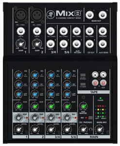 MIX8 マッキー 8-チャンネル コンパクト ミキサー MACKIE Mix8