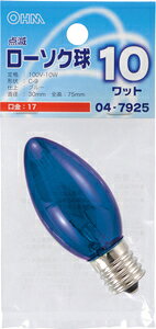 【返品種別A】□「返品種別」について詳しくはこちら□◆点滅ローソク球■　仕　様　■口金：E17定格消費電力：10W寸法：直径30×高さ75mm[LBC9710TECA]オーム生活家電＞電球・管球＞白熱電球＞一般電球＞ナツメ球・小丸電球・シャンデリア電球