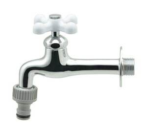 GA-RA014 GAONA ネジ口金付き胴長横水栓 (ガーデン用) (取付ネジサイズ：PJ1/2) ガオナ