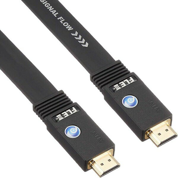 HDMIケーブル ブラック [1.5m /HDMI⇔HDMI /フラットタイプ /4K対応] FLE3-015