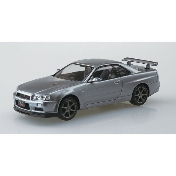 アオシマ 1/32 ザ・スナップキット No.11-E ニッサン R34スカイライン GT-R ニュル(スパークリングシルバー)【62548】 プラモデル