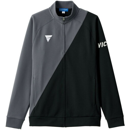 TSP-542101-1110-3XL ヴィクタス 男女兼用 卓球用トレーニングジャケット(グレー×ブラック・サイズ:3XL) VICTAS V-JJ227 TSP-542101-1110-3XL ヴィクタス 男女兼用 卓球用トレーニングジャケット(グレー×ブラック・サイズ:3XL) VICTAS V-JJ227