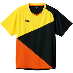 TSP-612103-3010-130 ヴィクタス 卓球用ゲームシャツ（ジュニア）（イエロー×ブラック・サイズ：130） VICTAS カラー ブロック ゲームシャツ