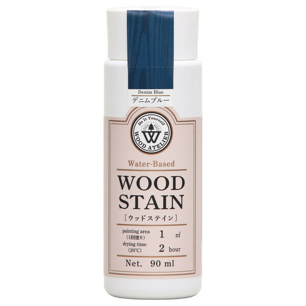 #800607(ワシン) 和信ペイント ウッドステイン 90ml(WS-07/デニムブルー) Washin Paint Wood Atelier