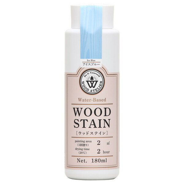 #800655(ワシン) 和信ペイント ウッドステイン 180ml(WS-05/アイスブルー) Washin Paint Wood Atelier