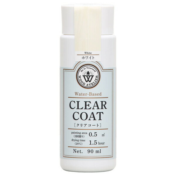 和信ペイント クリアコート 90ml(CC-01/ホワイト) #800701(ワシン) Washin Paint Wood Atelier