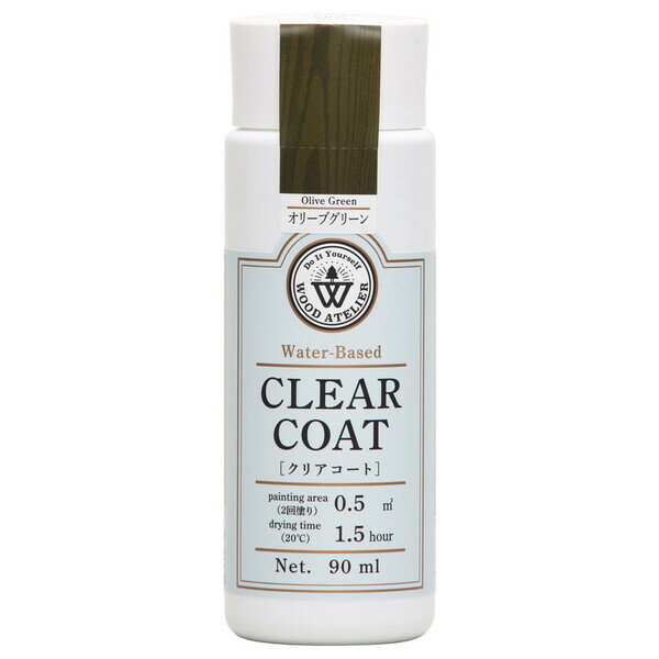 和信ペイント クリアコート 90ml(CC-08/オリーブグリーン) #800708(ワシン) Washin Paint Wood Atelier