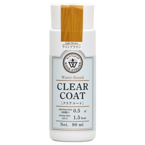 和信ペイント クリアコート 90ml(CC-10/ライトブラウン) #800710(ワシン) Washin Paint Wood Atelier