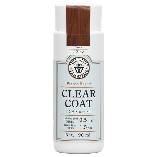 和信ペイント クリアコート 90ml(CC-11/ブラウン) #800711(ワシン) Washin Paint Wood Atelier