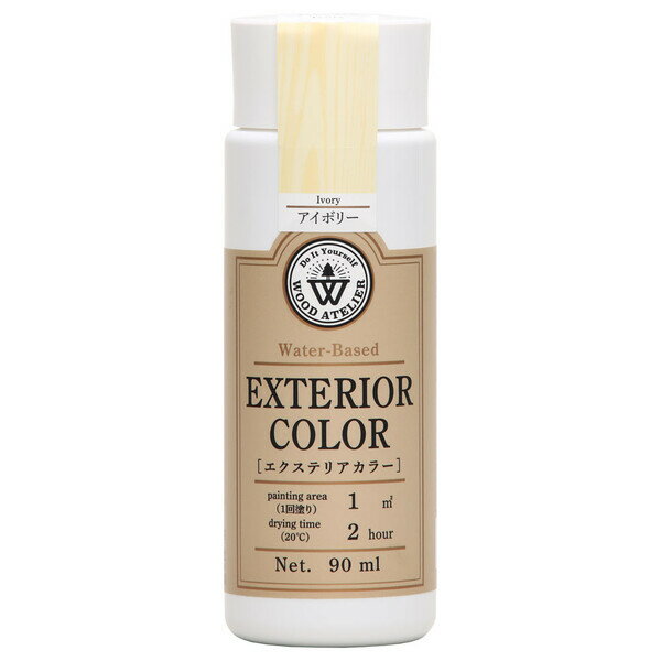 和信ペイント エクステリアカラー 90ml(EC-02/アイボリー) #800762(ワシン) Washin Paint Wood Atelier