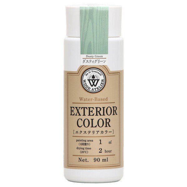 和信ペイント エクステリアカラー 90ml(EC-06/ダスティグリーン) #800766(ワシン) Washin Paint Wood A..