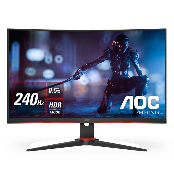 AOC 27型ワイド 湾曲 ゲーミング液晶ディスプレイ（240Hz/1920×1080/最大 0.5ms（MPRT）/VA/ノングレア/DisplayPort/HDMI2.0/FreeSync Premium/HDR Mode） C27G2ZE/11