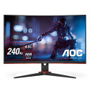 AOC 27型ワイド 湾曲 ゲーミング液晶ディスプレイ（240Hz/1920×1080/最大 0.5ms（MPRT）/VA/ノングレア/DisplayPort/HDMI2.0/FreeSync Premium/HDR Mode） C27G2ZE/11 その1