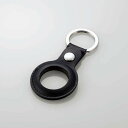 AT-LBKBK エレコム AirTag対応キーリング付ソフトレザーバンパー(ブラック)(2)
