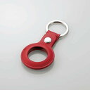 AT-LBKRD エレコム AirTag対応キーリング付ソフトレザーバンパー(レッド)(2)