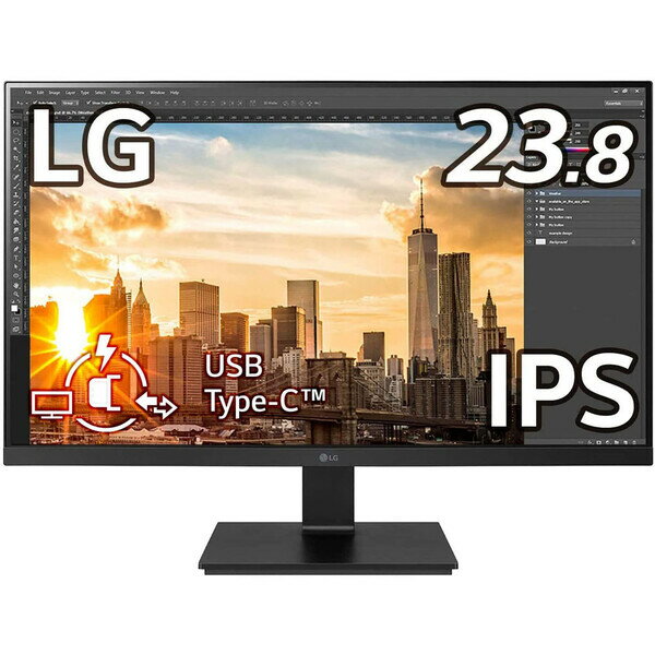 LG [23.8型 IPS フルHD ワイドモニター(1920×1080) エルゴノミックデザイン(スイベル/高さ調整/ピボット/チルト調整対応)/内蔵スピーカー/USB Type-C] 24BL650C-BAJP