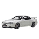 オートアート 【再生産】1/18 日産 スカイライン GT-R （R34） Vスペック II （ホワイトパール）【77406】 ミニカー