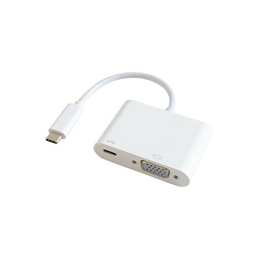 GOPPA(ゴッパ) USB Power Delivery対応 Type-C接続 VGA(ミニD-sub15pin)映像出力/充電アダプター(ホワイト) GP-CV15H/W GOPPA(ゴッパ) USB Power Delivery対応 Type-C接続 VGA(ミニD-sub15pin)映像出力/充電アダプター(ホワイト) GP-CV15H/W