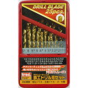 電気ドリル・充電ドリル・ボール盤 TTS-25 TRAD チタンコーティング鉄工ドリル刃セット 25本組 #820314 対応機種:電気ドリル・充電ドリル・ボー...
