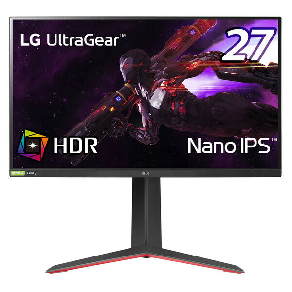 LG [27^ LG UltraGear WQHD(2560~1440)@165HzΉQ[~Oj^[ Nano IPS tbV[g 1ms(GTG) FreeSync Premium G-Sync Comatible DCI-P3 98 DAS 27GP83B-B