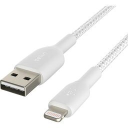 BELKIN USB-A to Lightningケーブル 高耐久編込み 3m（ホワイト） CAA002BT3MWH