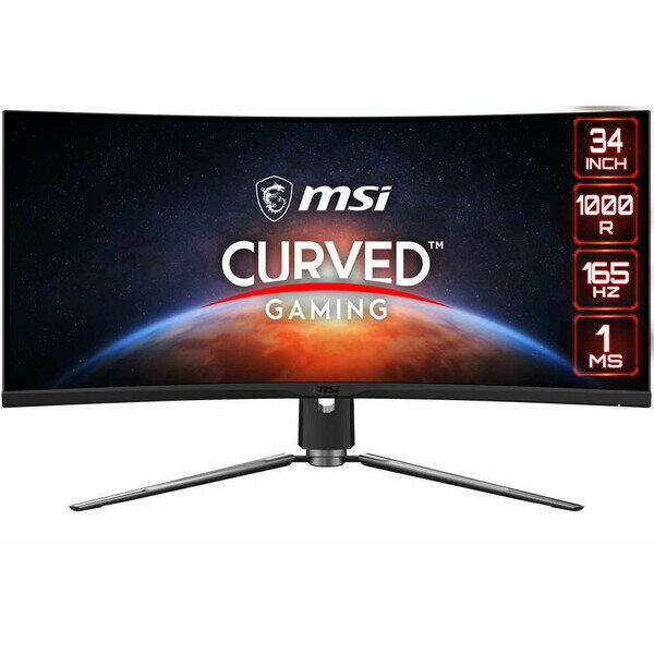 MSI 34^EgCh p Q[~OtfBXvC 165Hz 1ms MPRT  VA mOA UWQHD 3440~1440  DisplayPort HDMI 2.0 USB-Type-C DP Alt mode  DisplayHDR 400 FreeSync Premium  MPG-ARTYMIS-343CQR