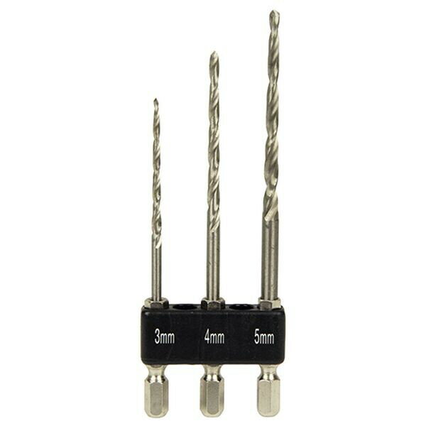 SK11 ハイス下穴ドリルセット 3.0、4.0、5.0mm 6.35mm六角軸 HSADS-3/4/5 藤原産業