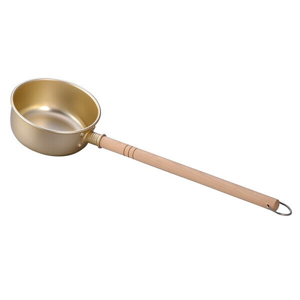 Soup Ladle （Holed） - 北陸アルミニウム 水杓 15cm（リング付） ゴールド 110934(ホクリク) HOKURIKUALUMI [110934ホクリク]