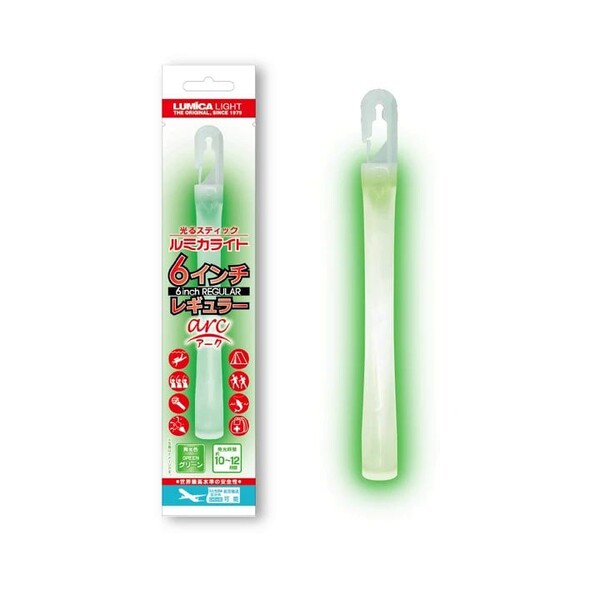 ルミカ ルミカライト 6インチレギュラー アーク(グリーン)1本 E00501 LUMICA(日本化学発光) [E00501ル..