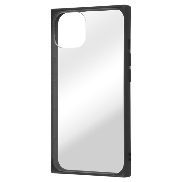 レイアウト iPhone 13（6.1インチ）用 耐衝撃 ハイブリッドケース Pufful スクエア（ブラック） RT-P31SQ1/CBM