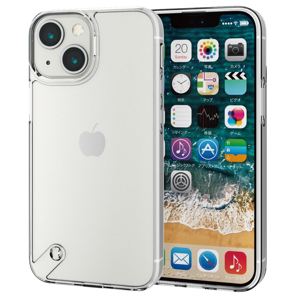 エレコム iPhone 13 mini（5.4インチ）用 ハイブリッドケース スタンダード（クリア） PM-A21AHVCKCR