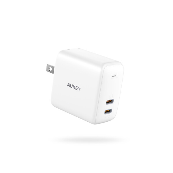 AUKEY USB充電器 Swift Duo 40W PD対応 折りたたみ式 USB-C 2ポート ホワイト PA-R2S-WT