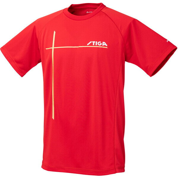STJ-1854565505 STIGA（スティガ） 卓球用ウェア ファイテンコラボシャツ（レッド・サイズ：M） STIGA　ユニセックス