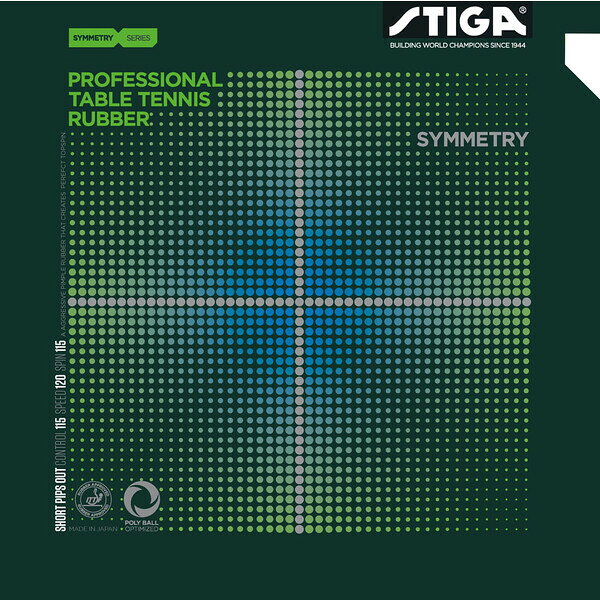 STIGA（スティガ） 卓球ラバー SYMMETRY（シンメトリー）表ソフト（レッド・中） STJ-1709180516