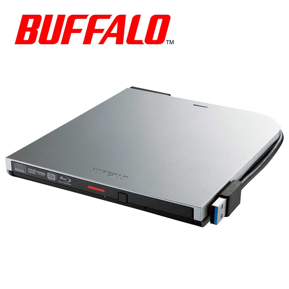 バッファロー|BUFFALO USB 3.2(Gen 1)対応 ポータブルブルーレイドライブ(シルバー) BRXL-PTV6U3-SVB
