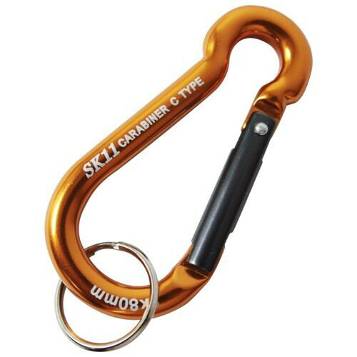【返品種別B】□「返品種別」について詳しくはこちら□◆アルミ製で軽量な、高強度、高品質のカラビナ◆簡易工具つりさげ◆つりさげたものがズレにくい形状■　仕　様　■8×80mm色：ゴールド材質：アルミ二ウム[SAC880Cゴルド]SK11アウト...