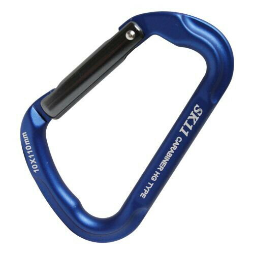 SAC-HG(ブルー) SK11 アルミカラビナ HG 10×110mm（ブルー） 藤原産業